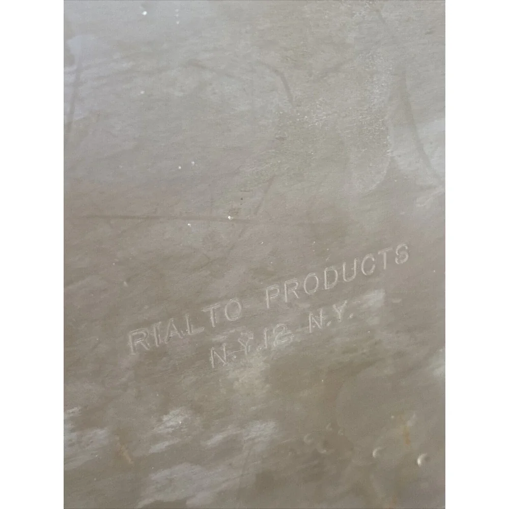 Vintage MCM Starburst Bathroom Waste Basket Can Clear‎ Hard Plastic Lucite